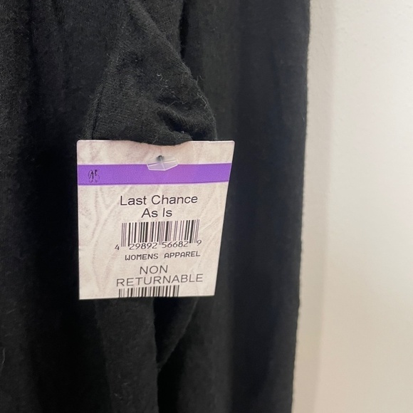 Melloday Long Sleeve Open Front Black Cardigan with Pockets - Picture 4 of 5